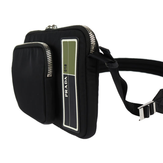 超美品 PRADA プラダ クロスボディバッグ ショルダーバッグ 2VH088 ナイロン ブラック シルバー金具 メッセンジャーバッグ