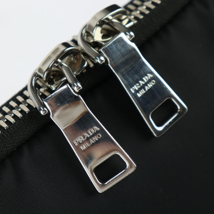 超美品 PRADA プラダ クロスボディバッグ ショルダーバッグ 2VH088 ナイロン ブラック シルバー金具 メッセンジャーバッグ