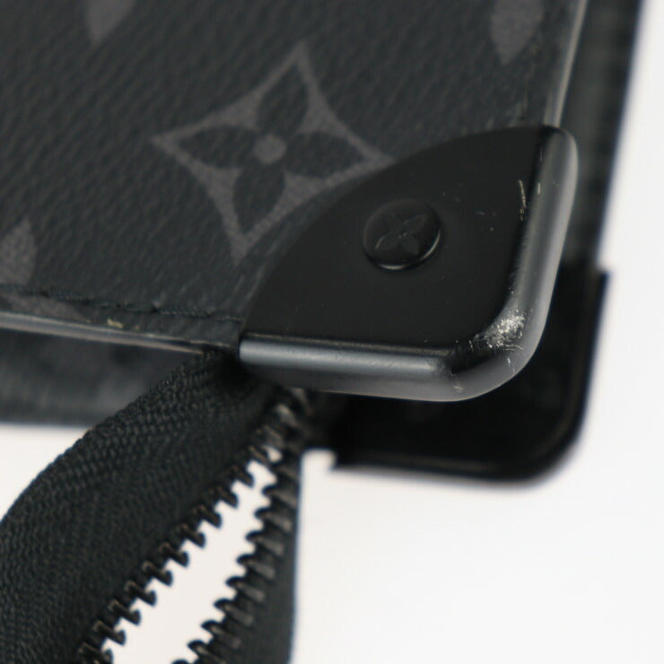 美品 LOUIS VUITTON ルイ ヴィトン トランク ポシェット セカンドバッグ M45937 モノグラムエクリプス レザー ブラック グレー クラッチバッグ ポーチ ビトン