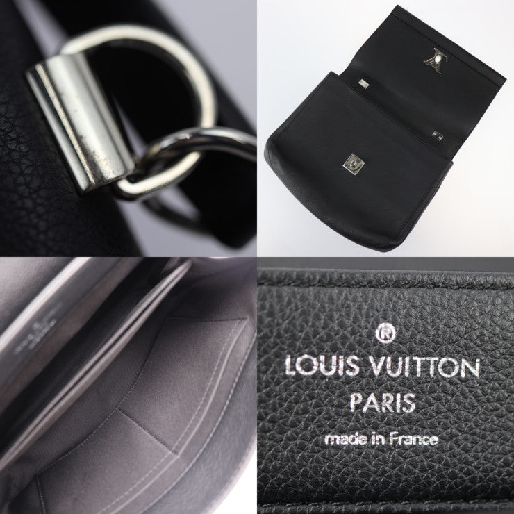 超美品 LOUIS VUITTON ルイ ヴィトン ロックミー カルターブル ハンドバッグ M50250 トリヨンレザー ブラック シルバー金具 2WAY ショルダーバッグ ターンロック
