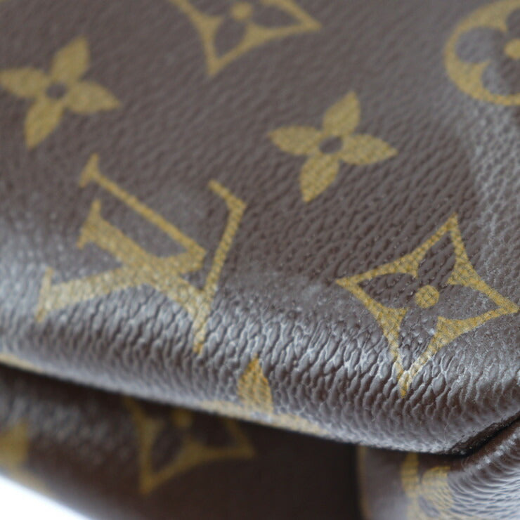 LOUIS VUITTON ルイ ヴィトン ワンハンドル フラップバッグ MM モノグラム ハンドバッグ M43125 PVC カーフ ブラウン ブラック ゴールド金具 2WAY ショルダーバッグ ビトン