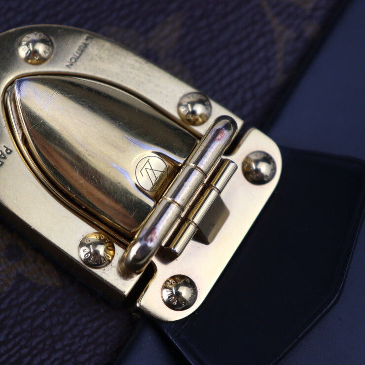 LOUIS VUITTON ルイ ヴィトン ワンハンドル フラップバッグ MM モノグラム ハンドバッグ M43125 PVC カーフ ブラウン ブラック ゴールド金具 2WAY ショルダーバッグ ビトン