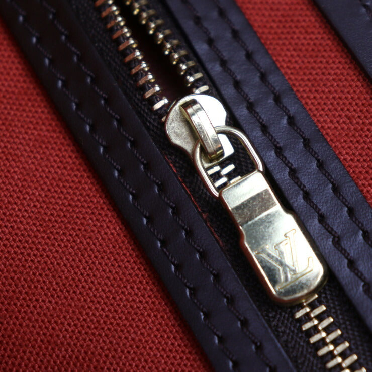 美品 LOUIS VUITTON ルイ ヴィトン ウエストエンド PM ダミエ ボストンバッグ N41130 PVC カーフ エベヌ ブラウン ゴールド金具 2WAY ショルダーバッグ ビトン