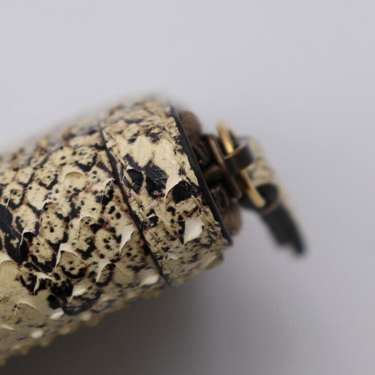 新品未使用展示品 GUCCI グッチ ジップアラウンドウォレット バンブー 長財布 658634 パイソン レザー ベージュクリーム系 ゴールド金具 ラウンドファスナー GG プチマーモント