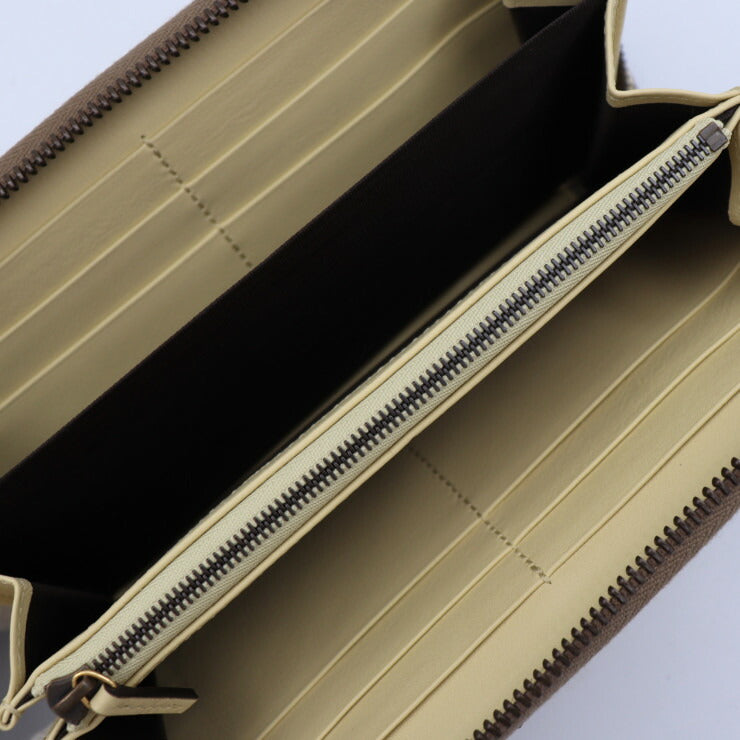 新品未使用展示品 GUCCI グッチ ジップアラウンドウォレット バンブー 長財布 658634 パイソン レザー ベージュクリーム系 ゴールド金具 ラウンドファスナー GG プチマーモント