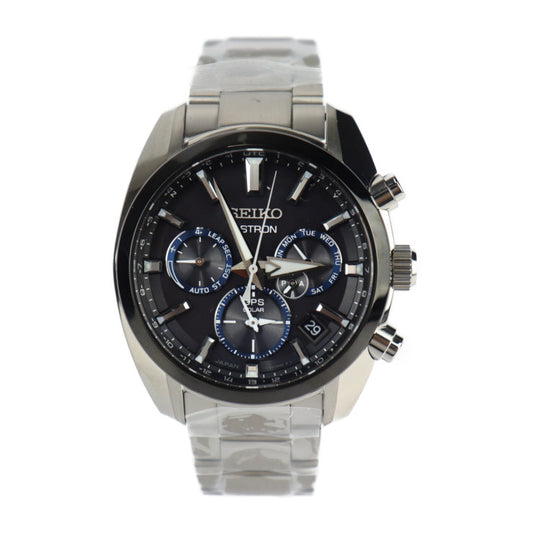 新品未使用展示品 SEIKO セイコー ASTRON アストロン デュアルタイム 5Xシリーズ 腕時計 SBXC053 ステンレススチール シルバー ブラック ブルー ソーラー電波 GPS 5X53-0AJ0
