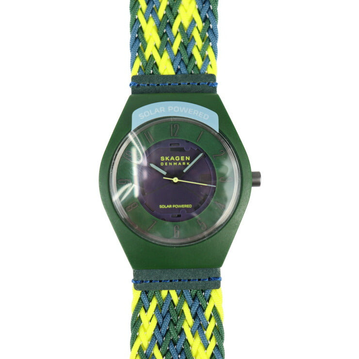 新品未使用展示品 SKAGEN スカーゲン SAMS?シリーズ 腕時計 SKW6881 tide ocean material（海洋プラスチック) グリーン イエロー ブルー 三針 クォーツ