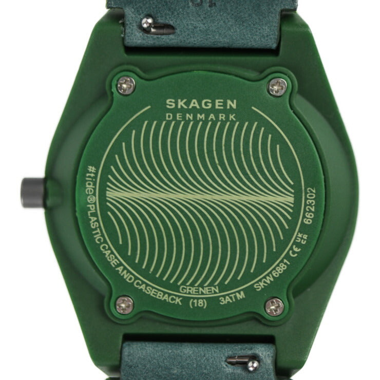 新品未使用展示品 SKAGEN スカーゲン SAMS?シリーズ 腕時計 SKW6881 tide ocean material（海洋プラスチック) グリーン イエロー ブルー 三針 クォーツ