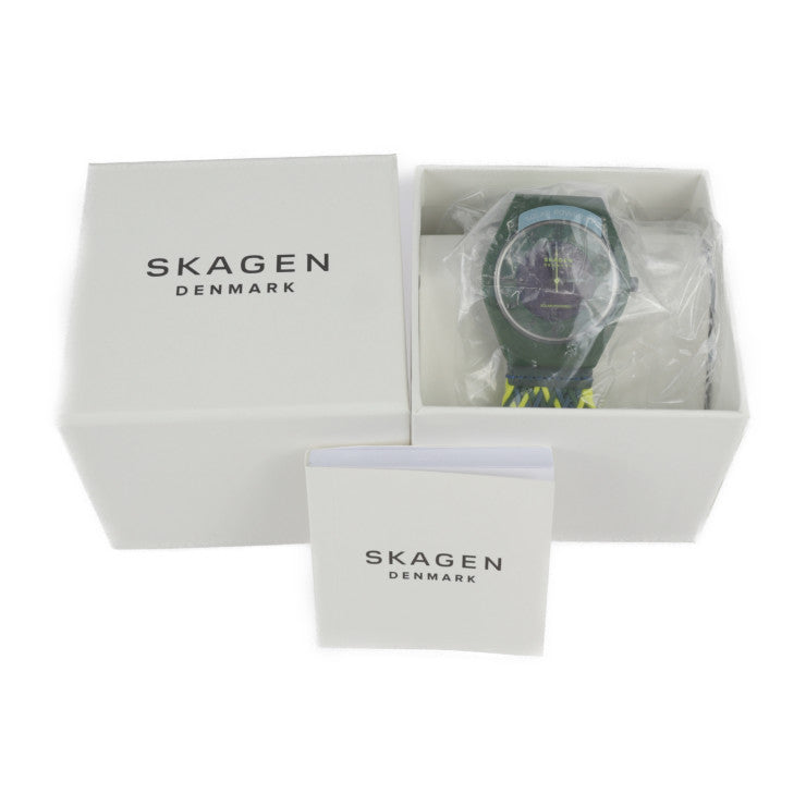 新品未使用展示品 SKAGEN スカーゲン SAMS?シリーズ 腕時計 SKW6881 tide ocean material（海洋プラスチック) グリーン イエロー ブルー 三針 クォーツ
