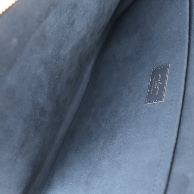 超美品 LOUIS VUITTON ルイ ヴィトン ポシェットジュールGM セカンドバッグ M64154 エピレザー ブルーマリーヌ シルバー金具 L字ファスナー クラッチバッグ ポーチ ビトン