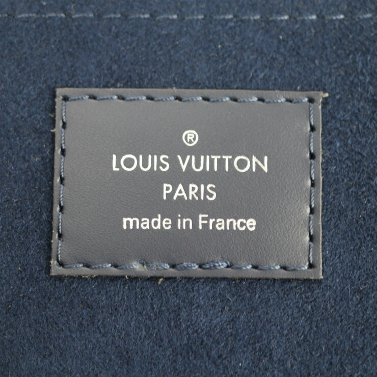 超美品 LOUIS VUITTON ルイ ヴィトン ポシェットジュールGM セカンドバッグ M64154 エピレザー ブルーマリーヌ シルバー金具 L字ファスナー クラッチバッグ ポーチ ビトン