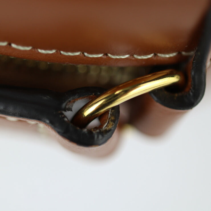 新古未使用展示品 CELINE セリーヌ クロスボディ オーバルパース キュイル トリオンフ ショルダーバッグ 10I703DPQ.04LU カーフスキン ブラウン ゴールド金具 ポシェット