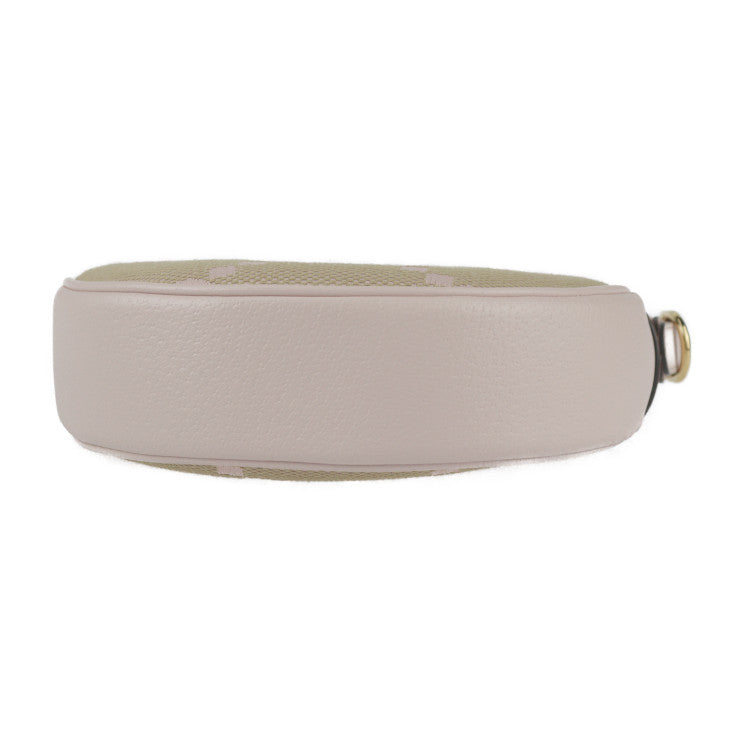 新品未使用展示品 GUCCI グッチ GG ミニバッグ ジャンボGG ハンドバッグ 658551 キャンバス レザー ベージュ系 ピンク系 ゴールド金具 ショルダーバッグ