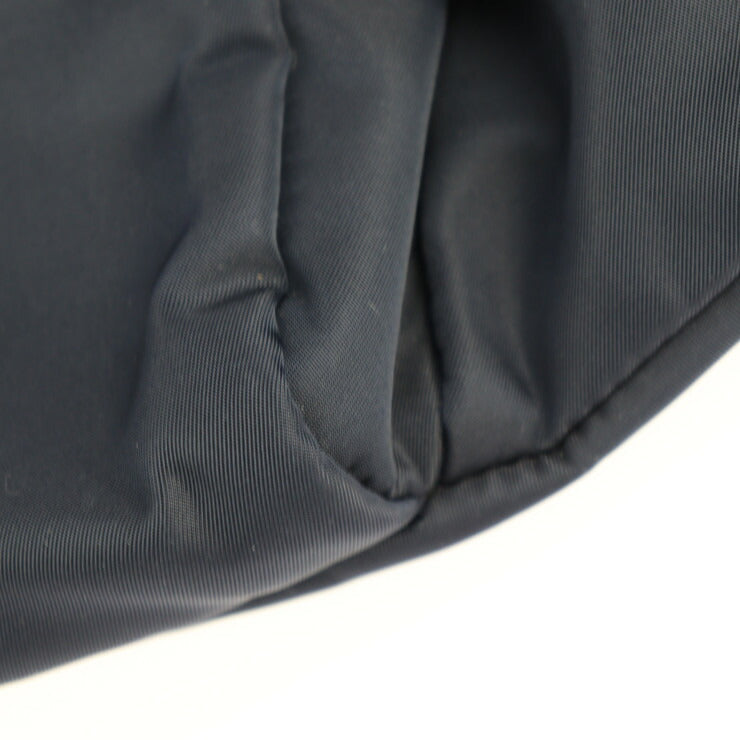 美品 PRADA プラダ ボディバッグ ウエストバッグ 2VL005 ナイロン ネイビー系 シルバー金具 ショルダーバッグ 三角ロゴプレート