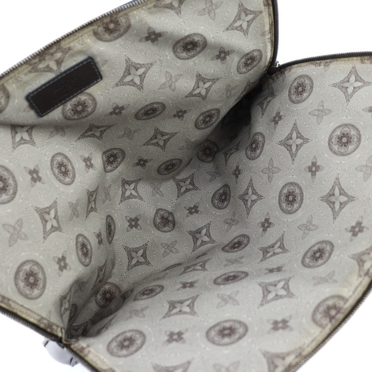 美品 LOUIS VUITTON ルイ ヴィトン ポルト オーディナチュール セカンドバッグ M95777 レザー ブラウン シルバー金具 クラッチバッグ パソコンケース タブレットケース ビトン