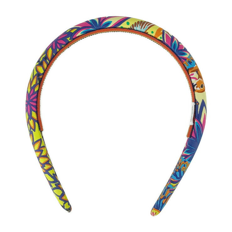 New, unused, display item, HERMES Elsa headband - yellow, multi-color, silk, women's hair accessory, hair ornament