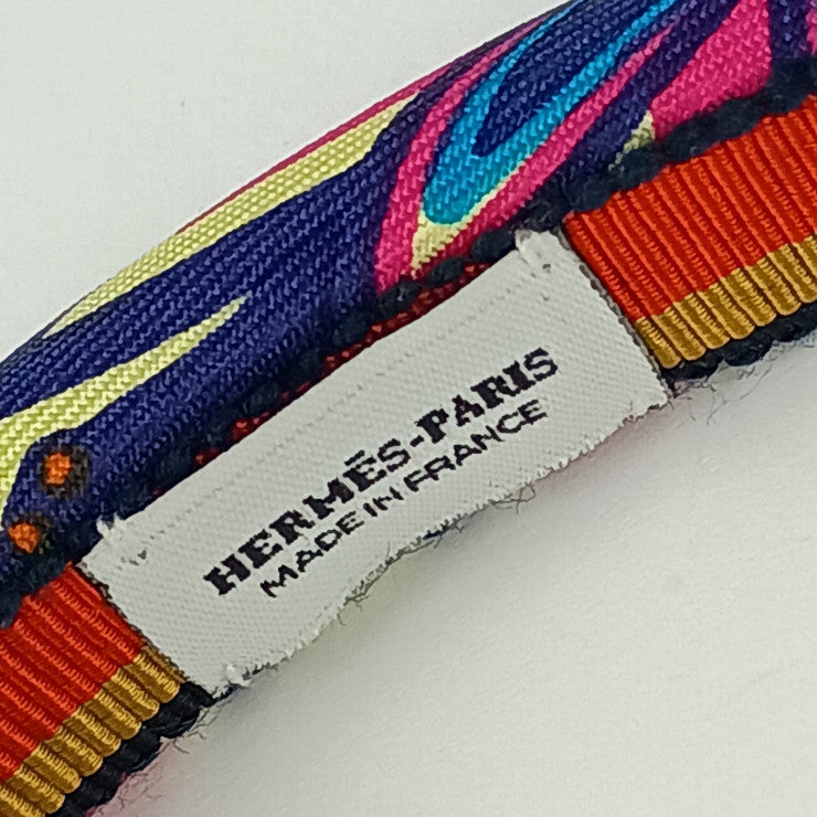 New, unused, display item, HERMES Elsa headband - yellow, multi-color, silk, women's hair accessory, hair ornament