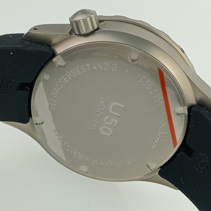 超美品 Sinn ジン 腕時計 ダイバーズウォッチ U50 ブラック U・ボート スチール / シリコン メンズ デイト 自動巻き 50気圧防水