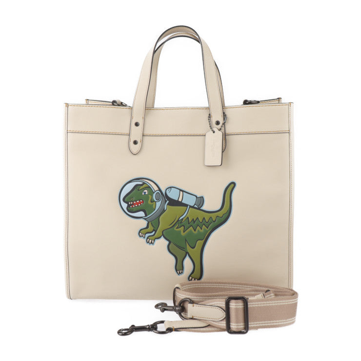 超美品 COACH コーチ フィールド トート 40 レキシー スペース トートバッグ CG592 レザー ベージュ 2WAY ショルダーバッグ