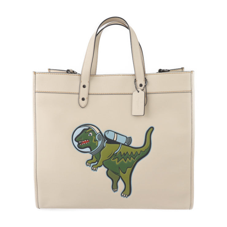 超美品 COACH コーチ フィールド トート 40 レキシー スペース トートバッグ CG592 レザー ベージュ 2WAY ショルダーバッグ