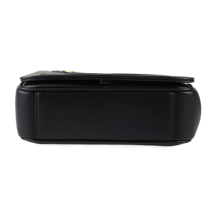 美品 CHANEL シャネル チェーン ショルダーバッグ ショルダーバッグ AS0321 カーフスキン ブラック ゴールド金具 ココマーク クロスボディ