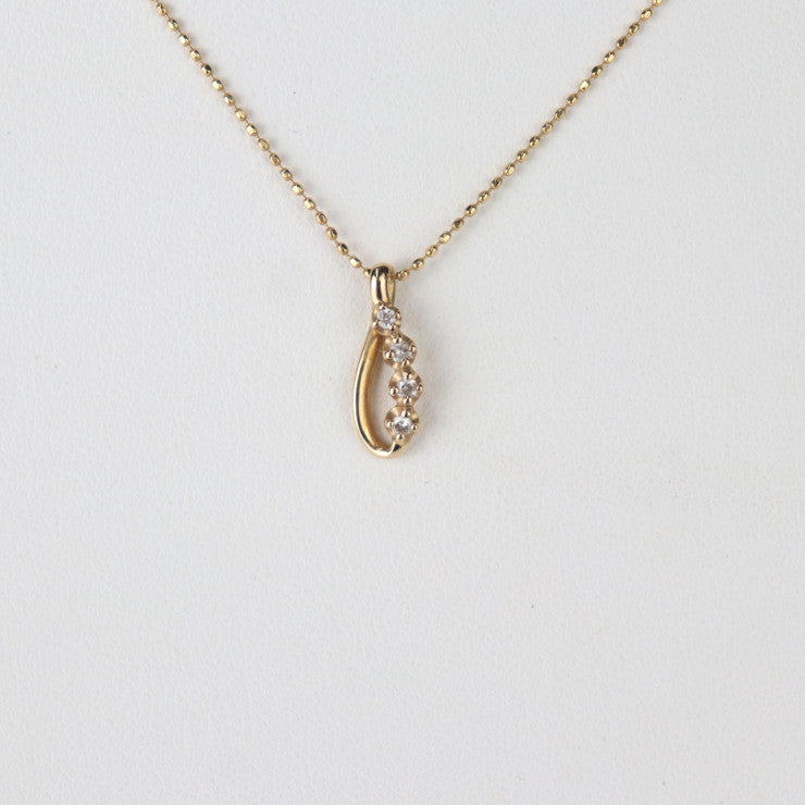 courreges クレージュ デザインネックレス ネックレス - K18ゴールド K18 × ダイヤモンド 0.07ct イエローゴールド ペンダント
