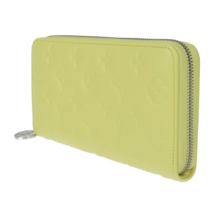 新古未使用展示品 LOUIS VUITTON ルイ ヴィトン ジッピー・ウォレット モノグラム 長財布 M83104 ラムレザー イエロー シルバー金具 ラウンドファスナー ビトン