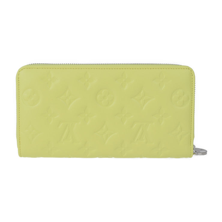 新古未使用展示品 LOUIS VUITTON ルイ ヴィトン ジッピー・ウォレット モノグラム 長財布 M83104 ラムレザー イエロー シルバー金具 ラウンドファスナー ビトン