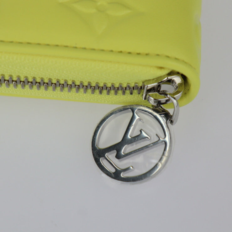 新古未使用展示品 LOUIS VUITTON ルイ ヴィトン ジッピー・ウォレット モノグラム 長財布 M83104 ラムレザー イエロー シルバー金具 ラウンドファスナー ビトン