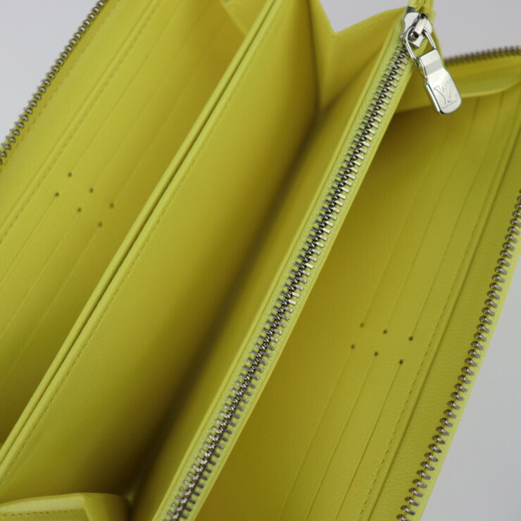 新古未使用展示品 LOUIS VUITTON ルイ ヴィトン ジッピー・ウォレット モノグラム 長財布 M83104 ラムレザー イエロー シルバー金具 ラウンドファスナー ビトン