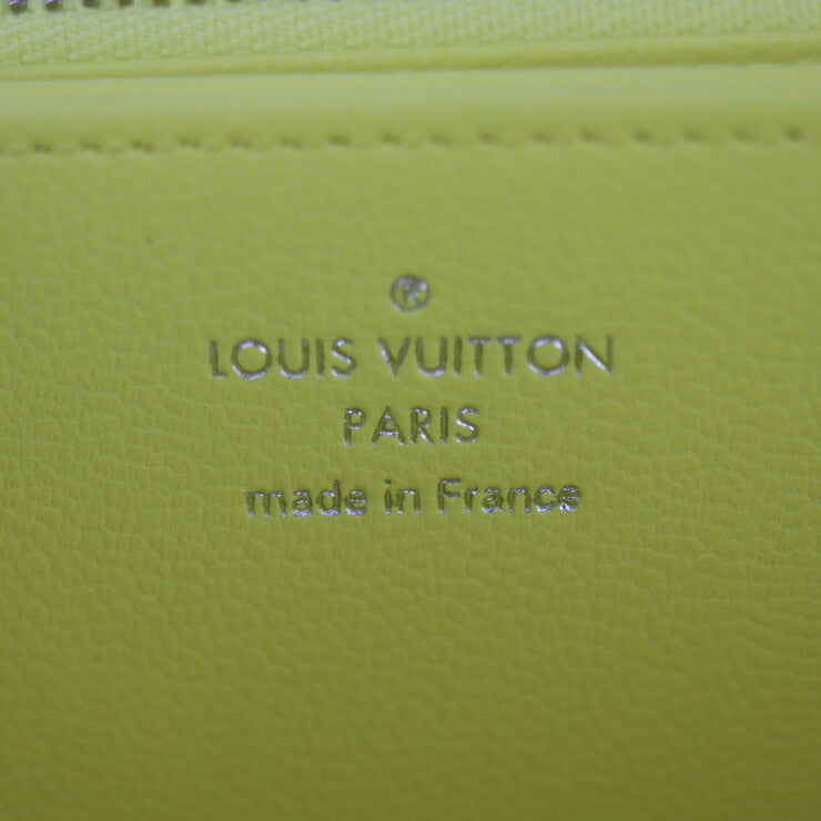 新古未使用展示品 LOUIS VUITTON ルイ ヴィトン ジッピー・ウォレット モノグラム 長財布 M83104 ラムレザー イエロー シルバー金具 ラウンドファスナー ビトン