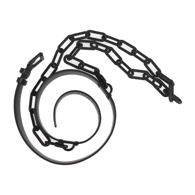 超美品 LOUIS VUITTON ルイ ヴィトン サンチュール シグネチャー モノグラム ベルト MP058U 表記サイズ 90/36 レザー ブラック チェーン ヴァージルアブロー ビトン