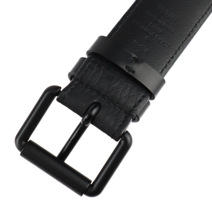 超美品 LOUIS VUITTON ルイ ヴィトン サンチュール シグネチャー モノグラム ベルト MP058U 表記サイズ 90/36 レザー ブラック チェーン ヴァージルアブロー ビトン