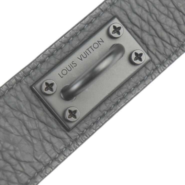 超美品 LOUIS VUITTON ルイ ヴィトン サンチュール シグネチャー モノグラム ベルト MP058U 表記サイズ 90/36 レザー ブラック チェーン ヴァージルアブロー ビトン