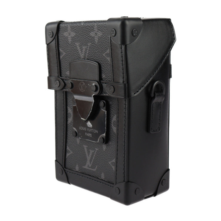 超美品 LOUIS VUITTON ルイ ヴィトン ヴェルティカル トランク ウェアラブル ウォレット モノグラム エクリプス ショルダーバッグ M82077 PVC レザー ブラック