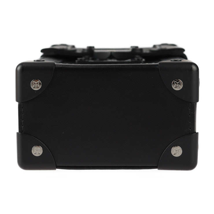 超美品 LOUIS VUITTON ルイ ヴィトン ヴェルティカル トランク ウェアラブル ウォレット モノグラム エクリプス ショルダーバッグ M82077 PVC レザー ブラック