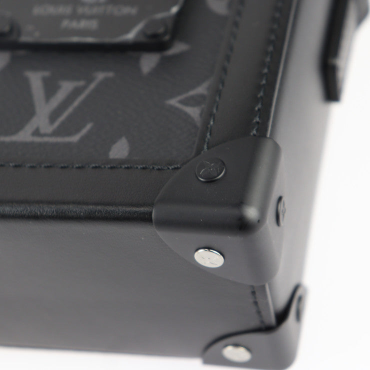 超美品 LOUIS VUITTON ルイ ヴィトン ヴェルティカル トランク ウェアラブル ウォレット モノグラム エクリプス ショルダーバッグ M82077 PVC レザー ブラック