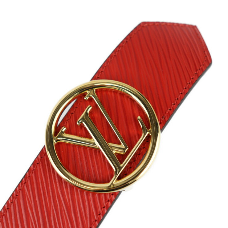 超美品 LOUIS VUITTON ルイ ヴィトン サンチュール LV サークル リバーシブル 35MM ベルト M9936W 表記サイズ 80/32 モノグラムキャンバス エピレザー ブラウン コクリコ ゴールド金具 ビトン