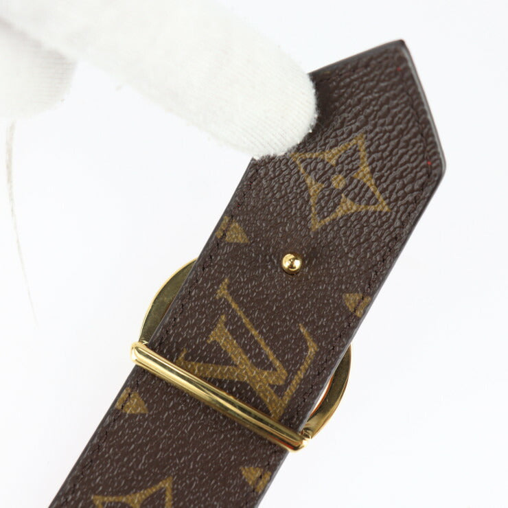 超美品 LOUIS VUITTON ルイ ヴィトン サンチュール LV サークル リバーシブル 35MM ベルト M9936W 表記サイズ 80/32 モノグラムキャンバス エピレザー ブラウン コクリコ ゴールド金具 ビトン