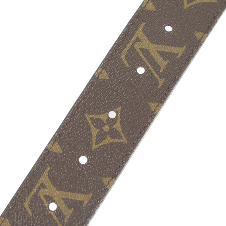 超美品 LOUIS VUITTON ルイ ヴィトン サンチュール LV サークル リバーシブル 35MM ベルト M9936W 表記サイズ 80/32 モノグラムキャンバス エピレザー ブラウン コクリコ ゴールド金具 ビトン