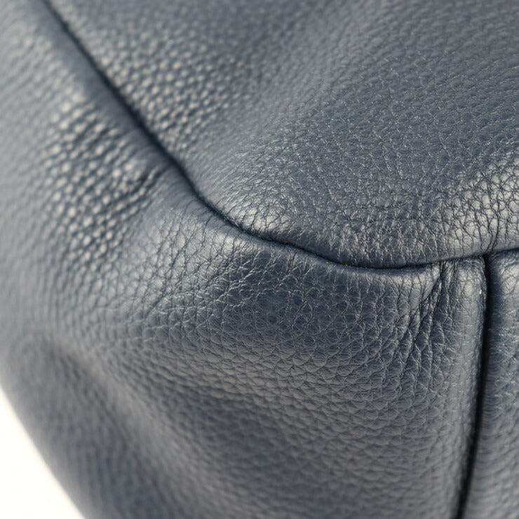 美品 PRADA プラダ VITELLO PHENIX ショルダーバッグ 1BC133 レザー BALTICO ネイビー シルバー金具 2WAY ワンショルダー