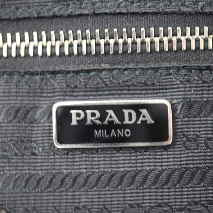 美品 PRADA プラダ VITELLO PHENIX ショルダーバッグ 1BC133 レザー BALTICO ネイビー シルバー金具 2WAY ワンショルダー