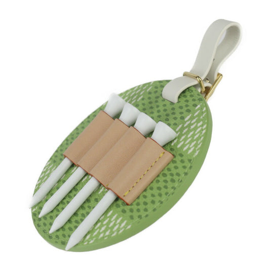 超美品 LOUIS VUITTON ルイ ヴィトン バッグ タグ・ゴルフティー その他小物 GI1063 レザー ダミエ ゴルフ キャンバス グリーン系 ホワイト ゴールド金具 バッグチャーム