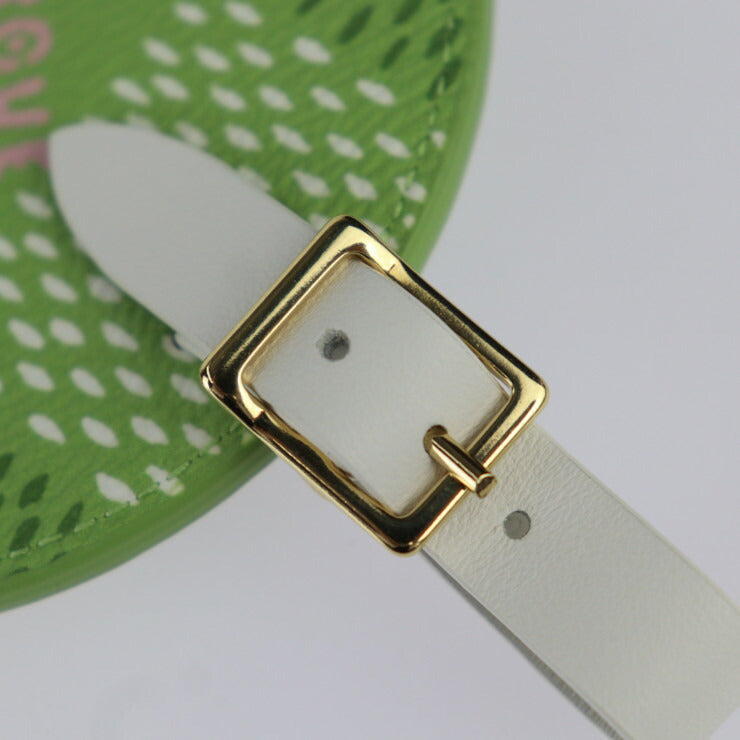 超美品 LOUIS VUITTON ルイ ヴィトン バッグ タグ・ゴルフティー その他小物 GI1063 レザー ダミエ ゴルフ キャンバス グリーン系 ホワイト ゴールド金具 バッグチャーム