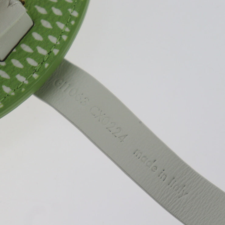 超美品 LOUIS VUITTON ルイ ヴィトン バッグ タグ・ゴルフティー その他小物 GI1063 レザー ダミエ ゴルフ キャンバス グリーン系 ホワイト ゴールド金具 バッグチャーム