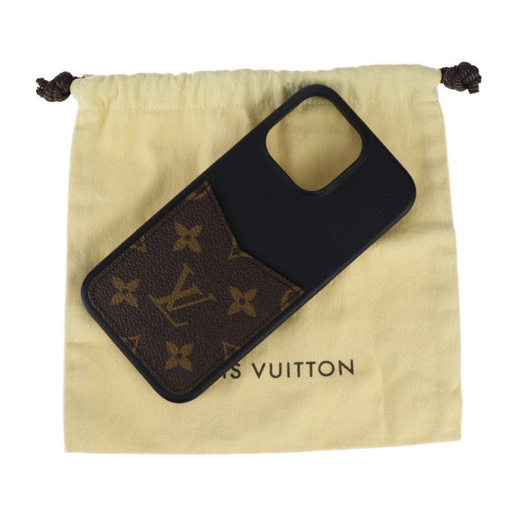 美品 LOUIS VUITTON ルイ ヴィトン IPHONE バンパー 15 PRO MAX モノグラム その他小物 M82888 PVC レザー ブラウン ブラック