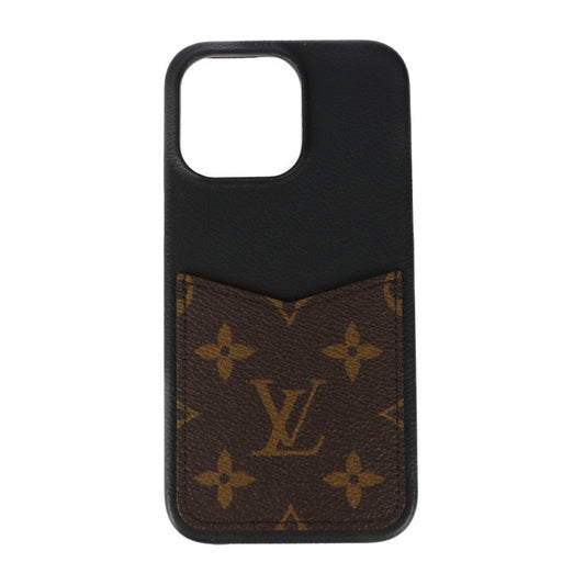 美品 LOUIS VUITTON ルイ ヴィトン IPHONE バンパー 15 PRO MAX モノグラム その他小物 M82888 PVC レザー ブラウン ブラック