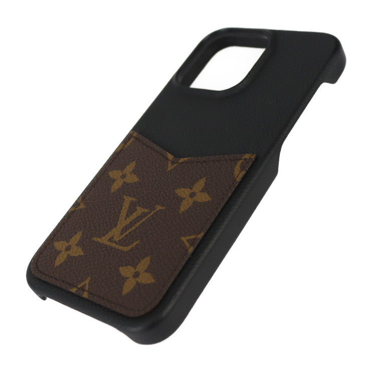 美品 LOUIS VUITTON ルイ ヴィトン IPHONE バンパー 15 PRO MAX モノグラム その他小物 M82888 PVC レザー ブラウン ブラック