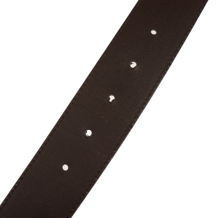 美品 LOUIS VUITTON ルイ ヴィトン サンチュール LV イニシャル ダミエ ベルト M9807 表記サイズ 100/40 PVC レザー エベヌ ブラウン