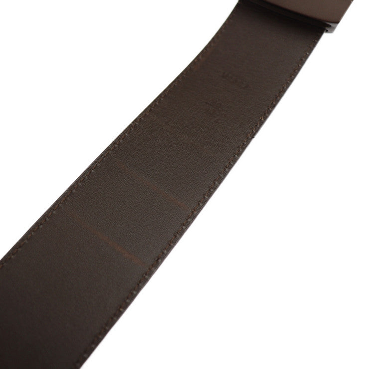 美品 LOUIS VUITTON ルイ ヴィトン サンチュール LV イニシャル ダミエ ベルト M9807 表記サイズ 100/40 PVC レザー エベヌ ブラウン